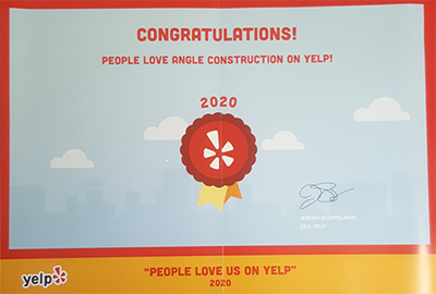 Angle Construction Yelp 2020